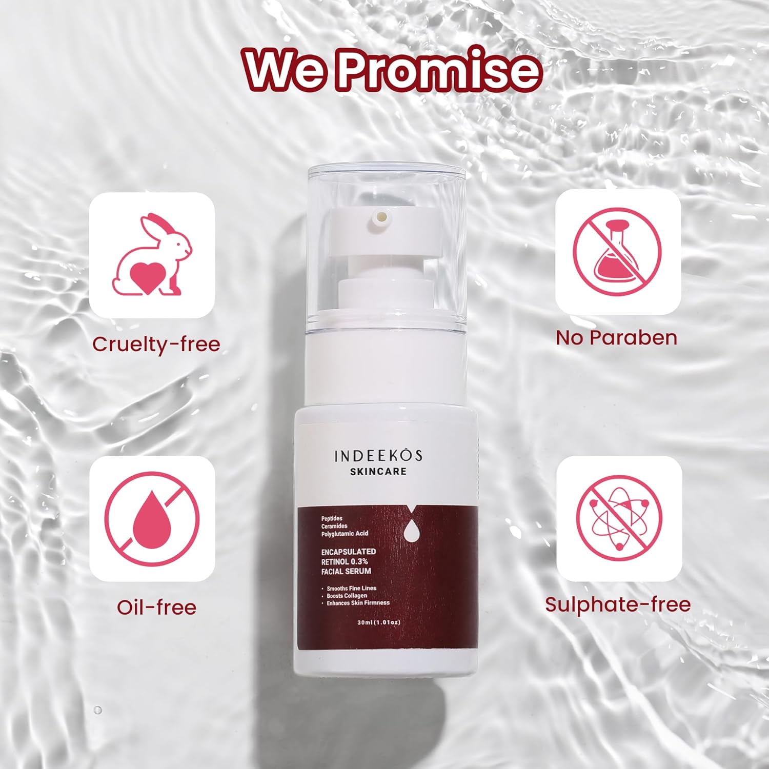 INDEEKOS 0.3% Encapsulated Retinol Face Serum, 100ml